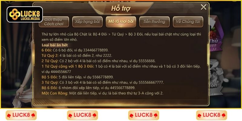 Một số trường hợp thắng ngay khi chơi Tiến Lên